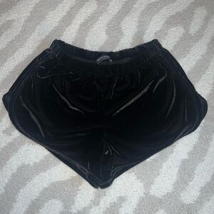 Brandy Melville Velour Black Shorts